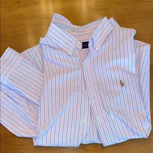 Striped polo button down